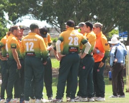 The huddle in the T20 final