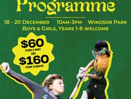 Looking for some fun before Christmas? Our school holiday programme is open to boys and girls in years 1-8. Register here - https://eastcoastbayscricket.co.nz/holiday-program