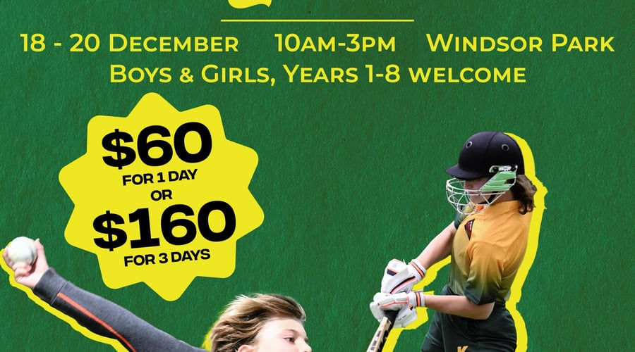 Looking for some fun before Christmas? Our school holiday programme is open to boys and girls in years 1-8. Register here - https://eastcoastbayscricket.co.nz/holiday-program
